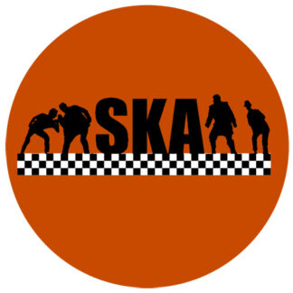 Ska - dansande gubbar, röd
