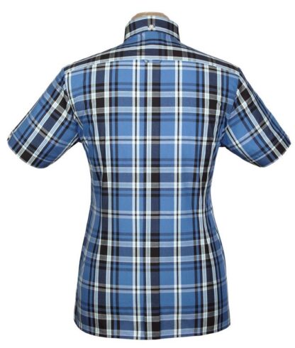 Brutus trimfit – Heritage tartan, blå/svart - Bild 3