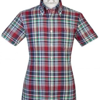 Brutus trimfit – Red madras check